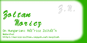zoltan moricz business card