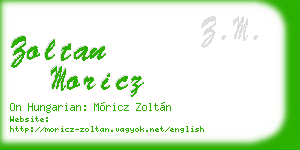 zoltan moricz business card